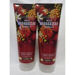 WILD MADAGASCAR VANILLA Bath & Body Works Body Cream 8 oz x 2